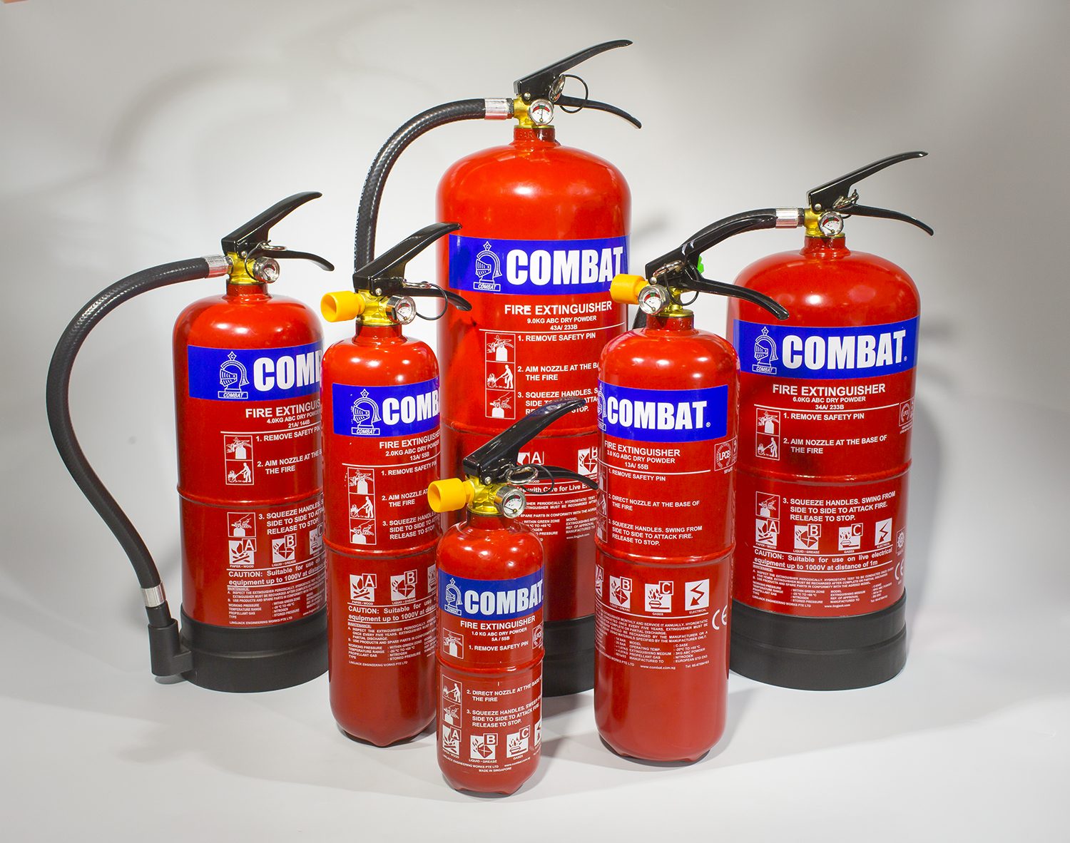 3kg ABC Stored Pressure Fire Extinguisher COMBAT