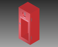 Fire Extinguisher Cabinet,4 kg, Lock & Key, EG | LINGJACK : Your ...